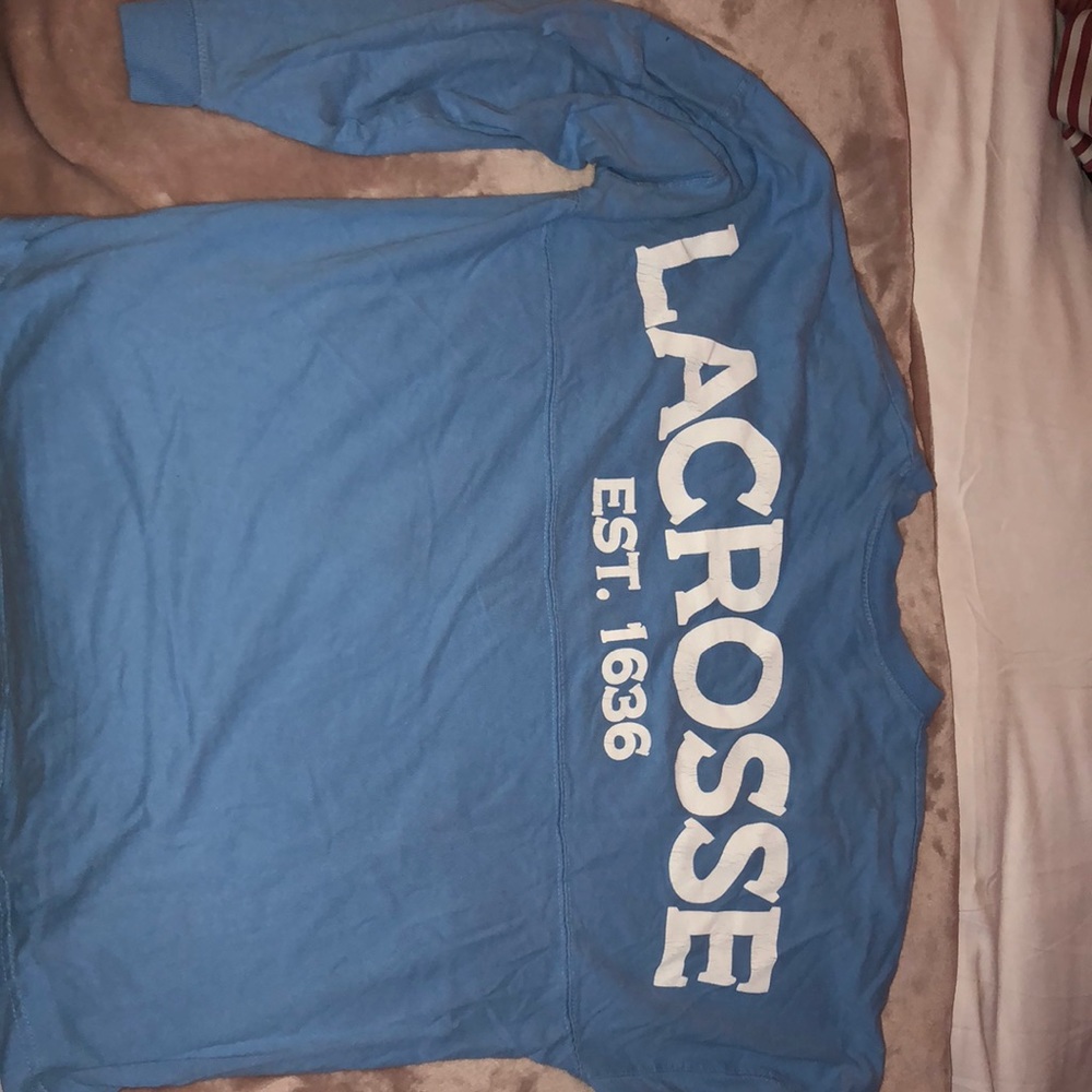 Blue Long sleeve lacrosse crew shirt